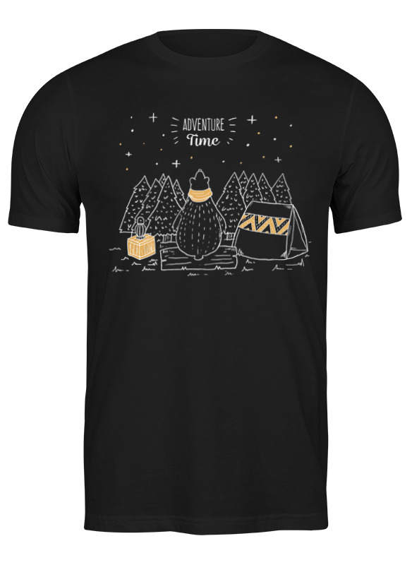 

Футболка мужская Printio Bear here черная S, Черный, Bear here