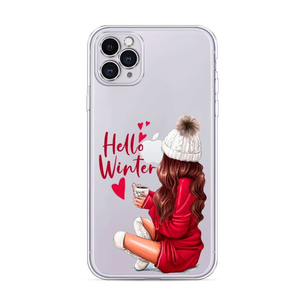 

Чехол для Apple iPhone 11 Pro Max "Hello winter", Красный;белый;коричневый, 12250-5
