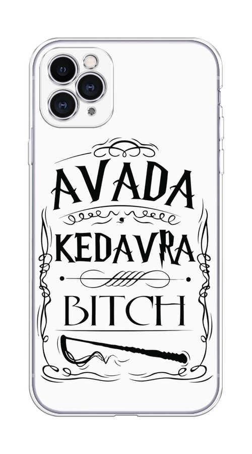

Чехол на Apple iPhone 11 Pro Max "Avada kedavra bitch", Белый;серый;черный, 12250-6
