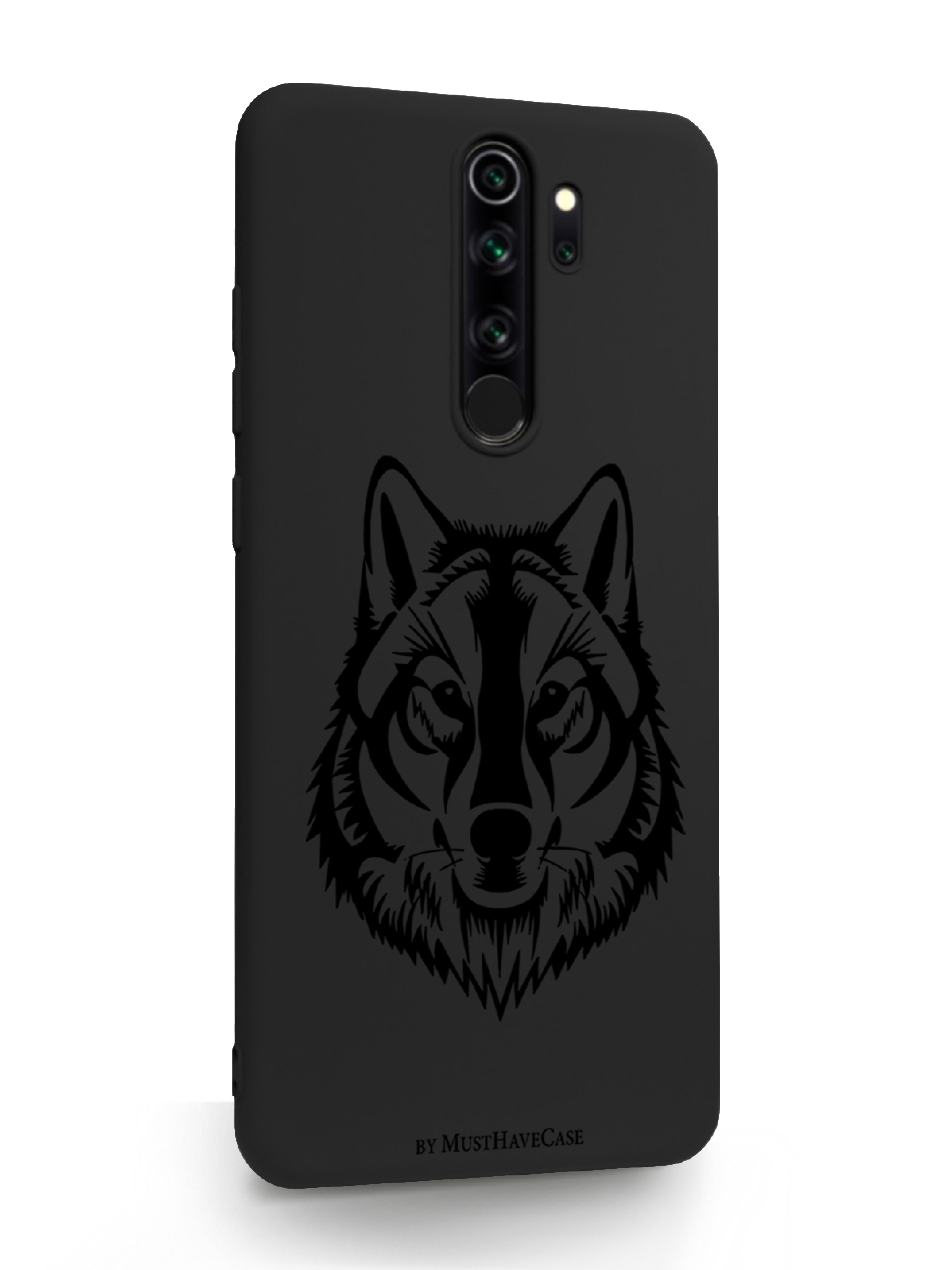 фото Чехол musthavecase xiaomi redmi note 8 pro волк черный