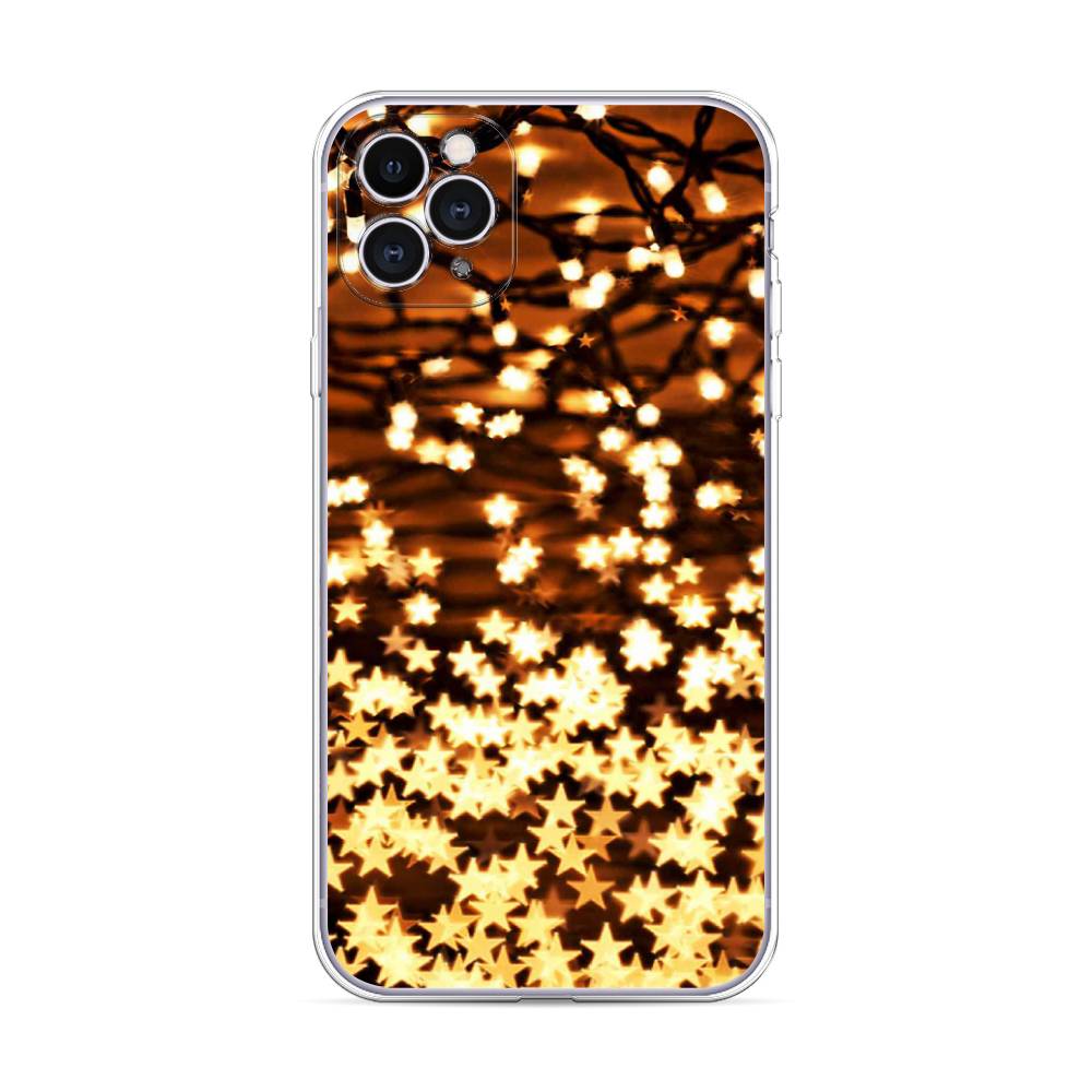 

Чехол для Apple iPhone 11 Pro Max "Новогодняя гирлянда", Золотистый, 12250-5