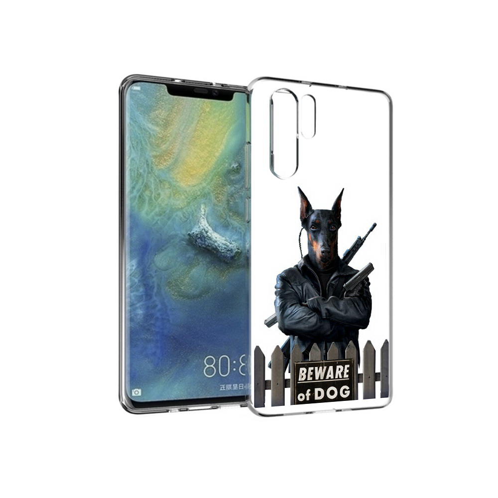 

Чехол MyPads Tocco для Huawei P30 Pro доберман, Прозрачный, Tocco