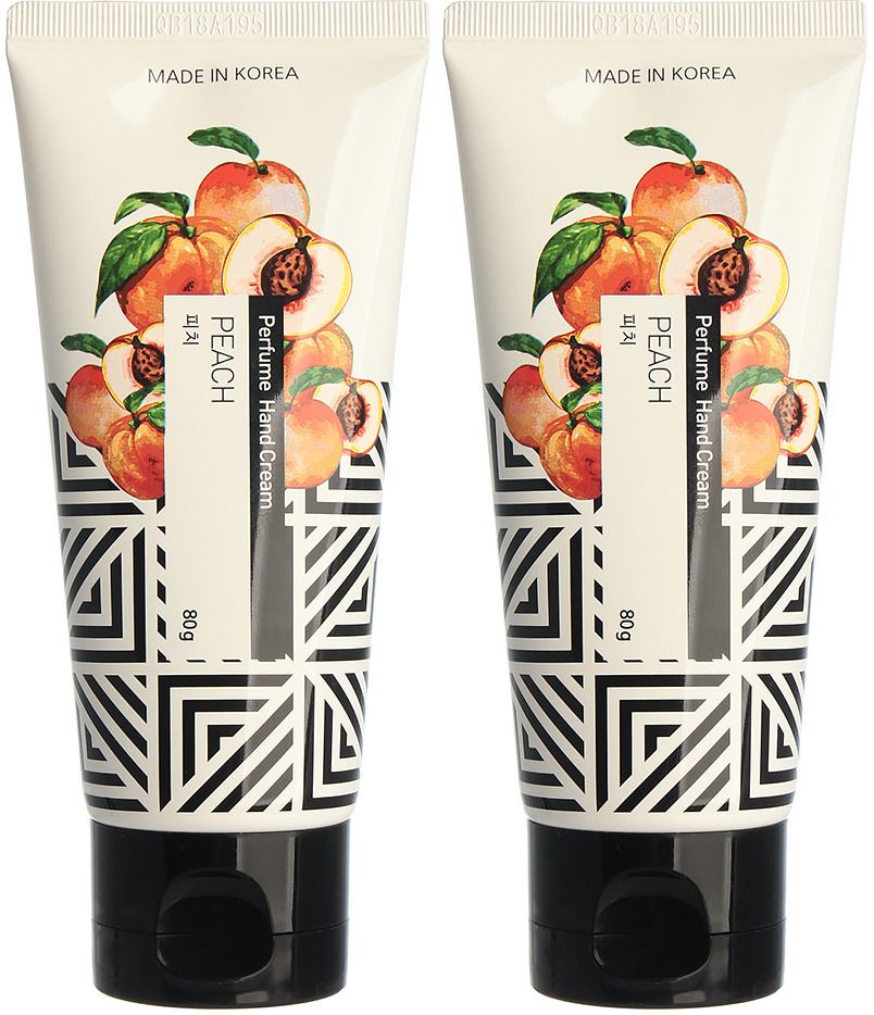 Крем для рук JUNGNANI perfume hand cream peach с экстрактом персика 80г 2шт