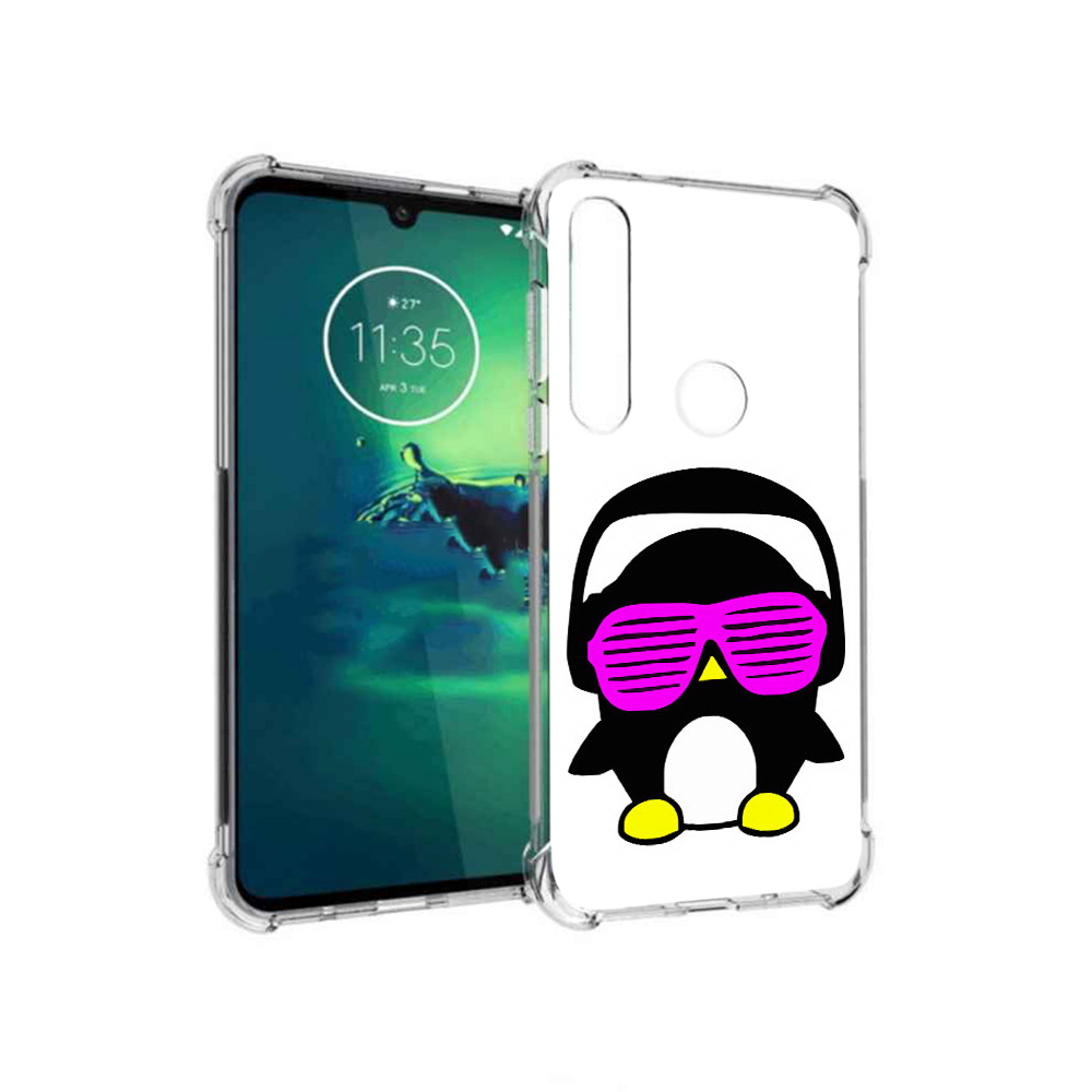 

Чехол MyPads Tocco для Motorola Moto G8 Plus пингвин (PT227062.344.541), Прозрачный, Tocco