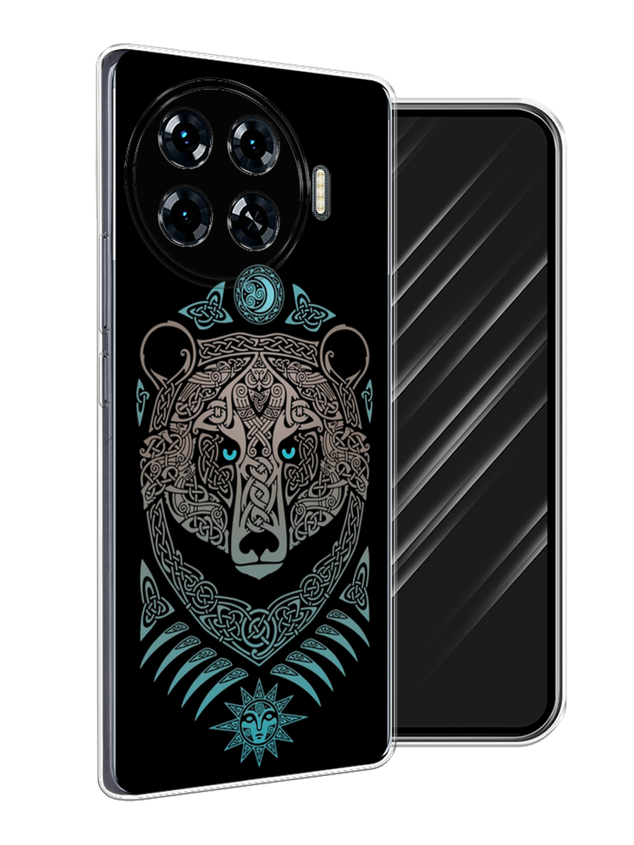 

Чехол Awog на Tecno Spark 20 Pro Plus "Кельтский медведь", Черный;серый, 305050-1