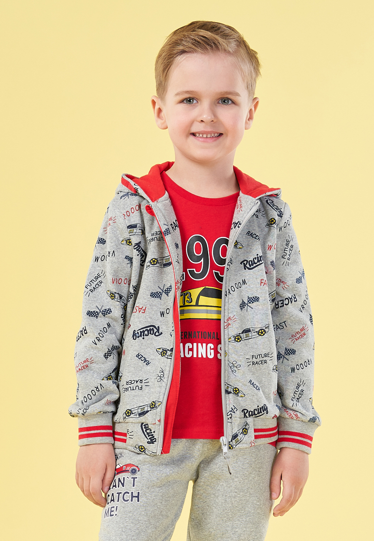 фото Толстовка детская max&jessi ss21c23700822 серый р.116