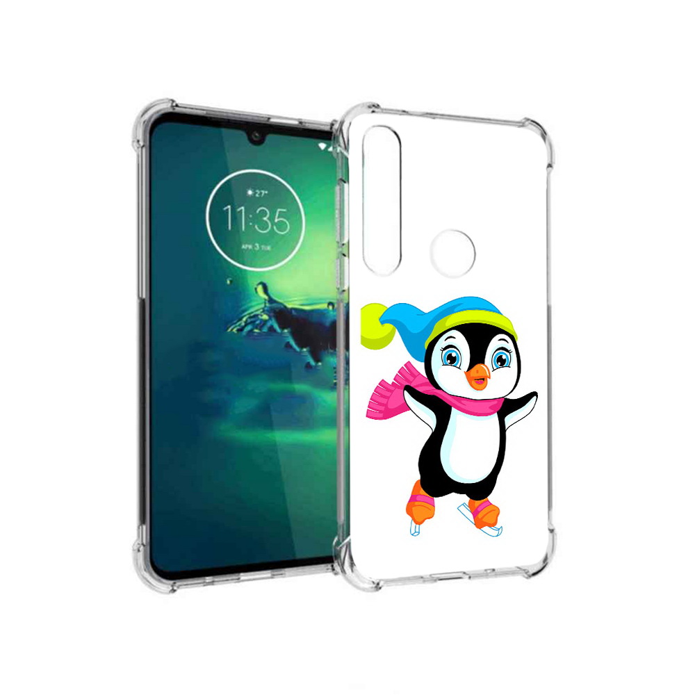 

Чехол MyPads Tocco для Motorola Moto G8 Plus пингвин на коньках (PT227062.344.540), Прозрачный, Tocco