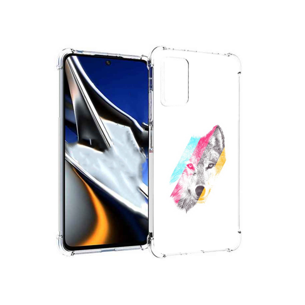 

Чехол MyPads Tocco для Xiaomi Poco X4 Pro 5G волк градиент, Прозрачный, Tocco