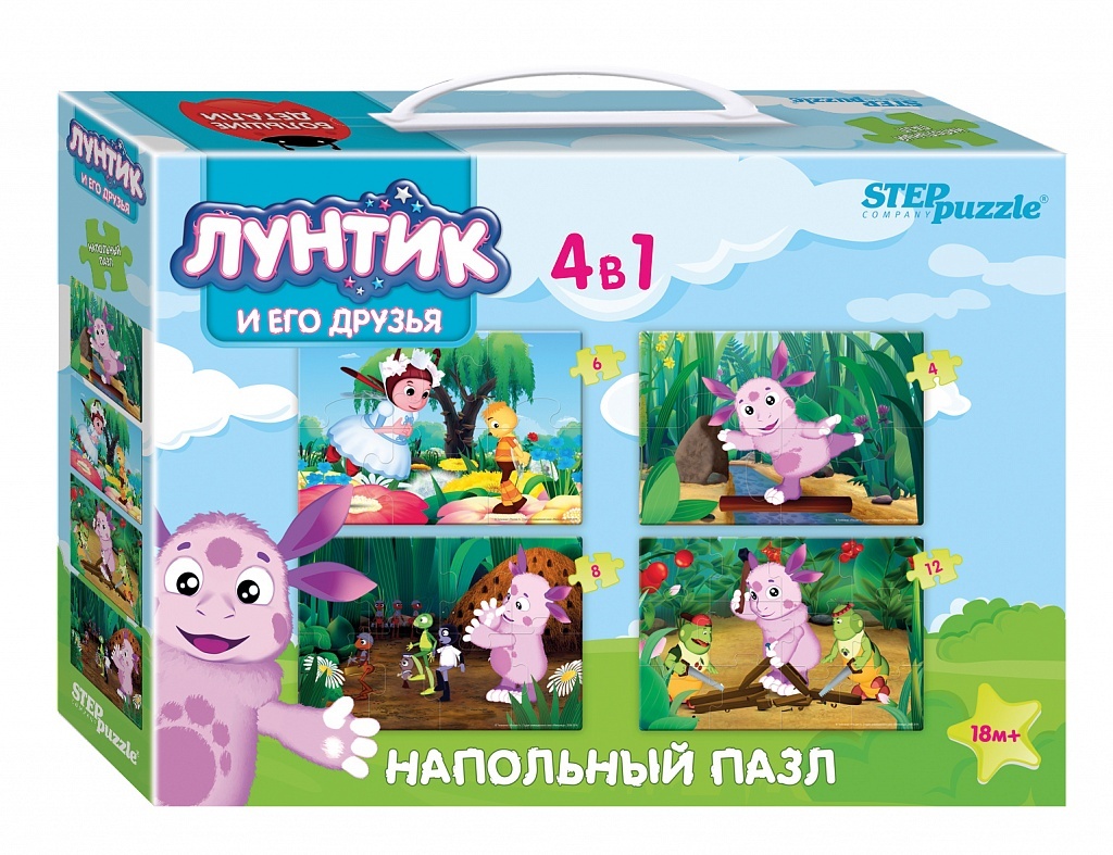 

Пазл напольный 30 Лунтик (4 в 1), 70153