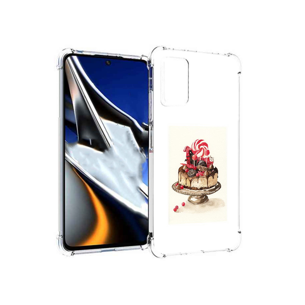 

Чехол MyPads Tocco для Xiaomi Poco X4 Pro 5G вкусный торт, Прозрачный, Tocco