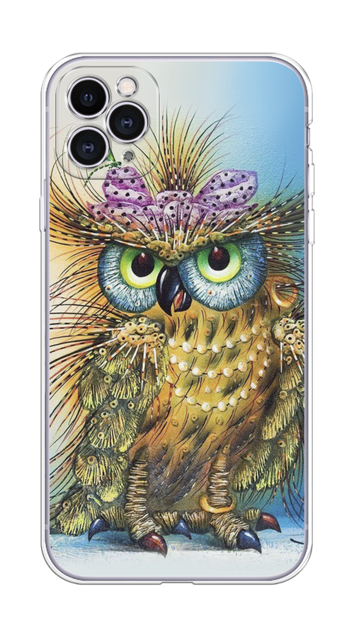 

Чехол на Apple iPhone 11 Pro Max "Модная сова", Коричневый;голубой, 12250-1