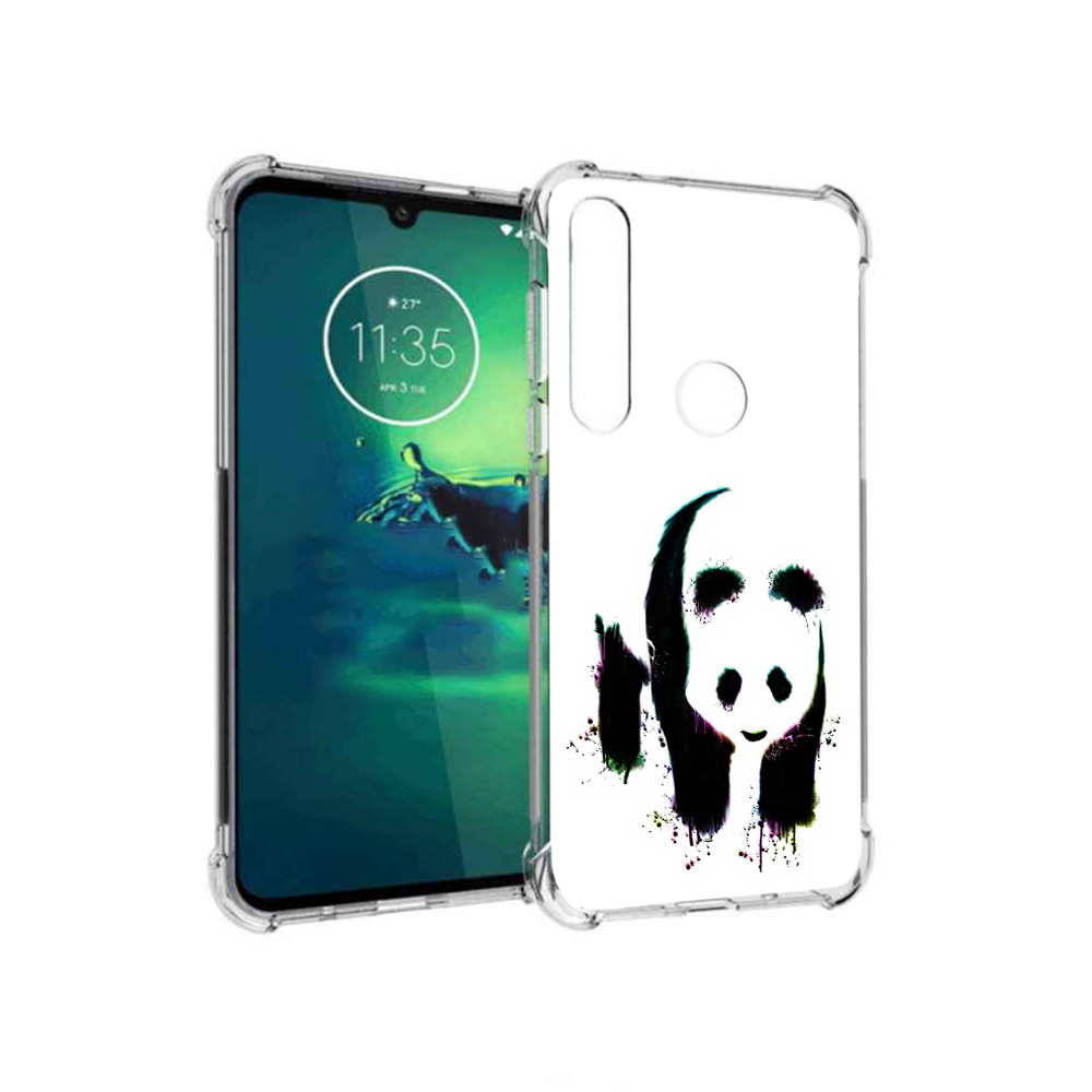 

Чехол MyPads Tocco для Motorola Moto G8 Plus панда в акварели (PT227062.344.532), Прозрачный, Tocco