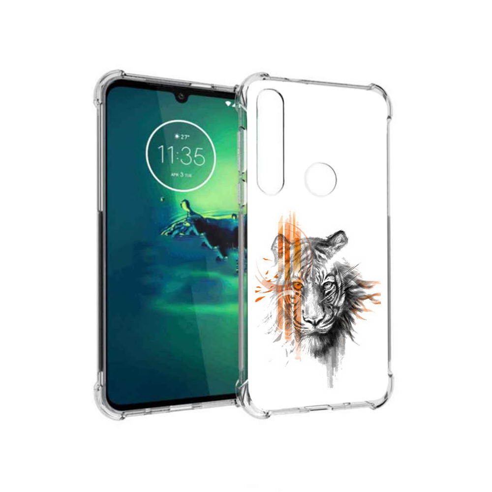 Чехол MyPads Tocco для Motorola Moto G8 Plus огненный тигр (PT227062.344.526)