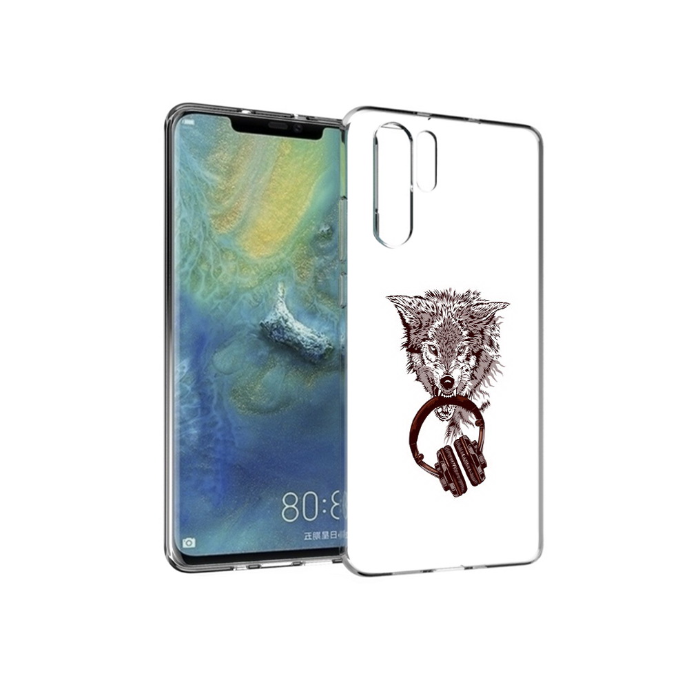 

Чехол MyPads Tocco для Huawei P30 Pro дикий волк, Прозрачный, Tocco