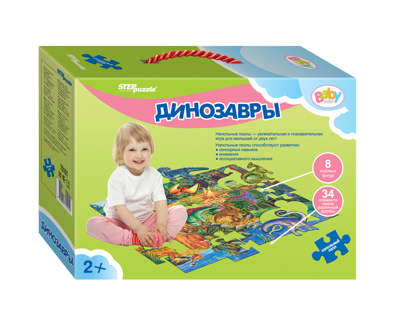 

Пазл напольный 34 Динозавры, 70101