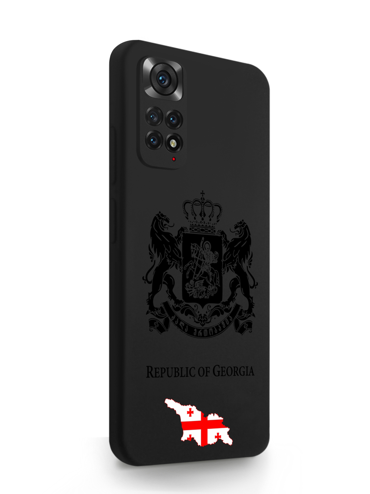 фото Чехол signumcase xiaomi redmi note 11 pro 4g черный лаковый герб грузии черный