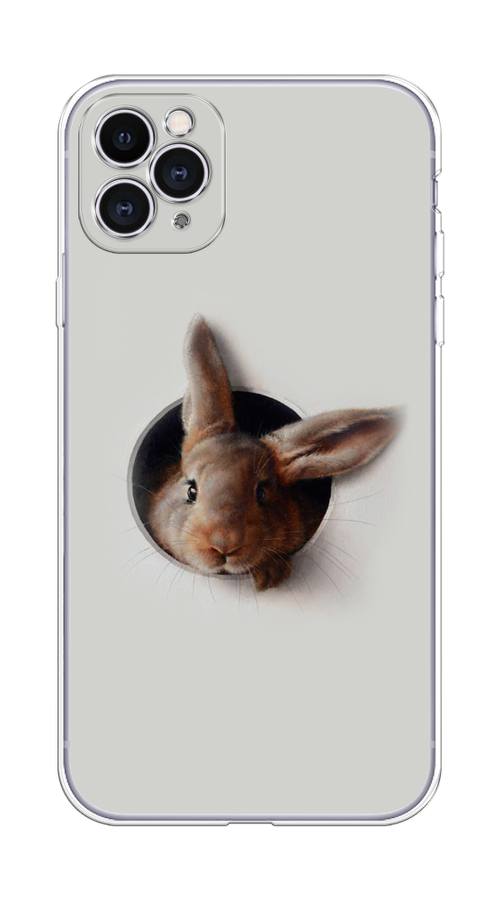 

Чехол на Apple iPhone 11 Pro Max "Любопытный кролик", Серый;коричневый, 12250-1