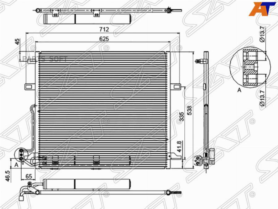 

Радиатор Кондиционера Mercedes M-Class W164 05- Sat арт. ST-MB16-394-0