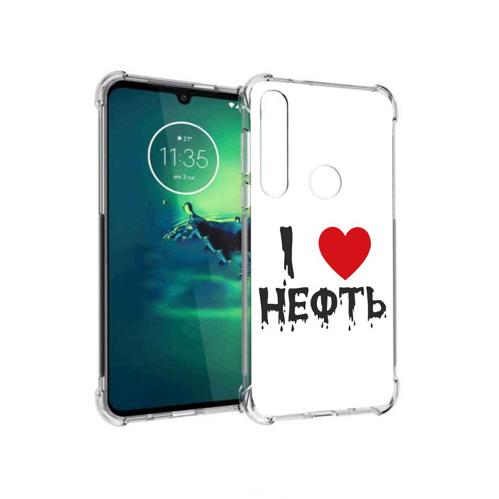 

Чехол MyPads Tocco для Motorola Moto G8 Plus нефть (PT227062.344.522), Прозрачный, Tocco