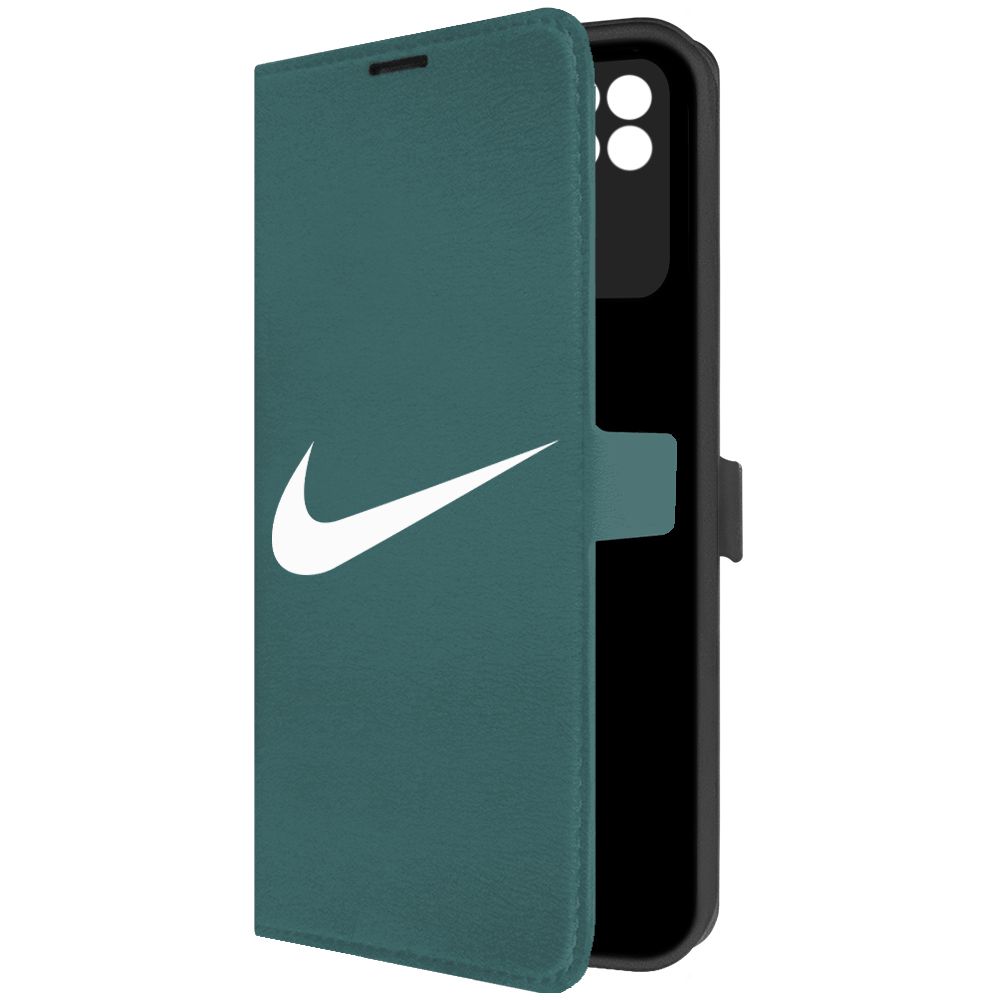 

Чехол-книжка Krutoff Eco Book для Poco C40 Nike зелёный опал, Зеленый