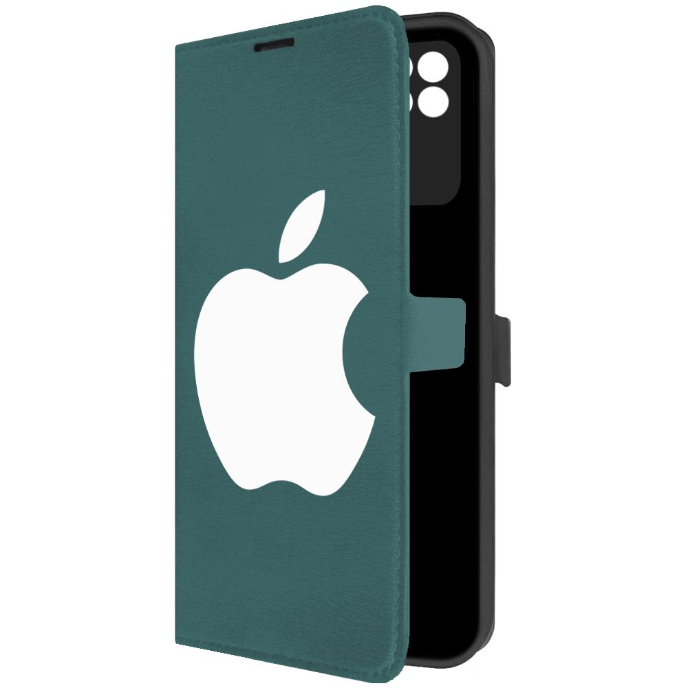 

Чехол-книжка Krutoff Eco Book для Poco C40 Apple зелёный опал, Зеленый