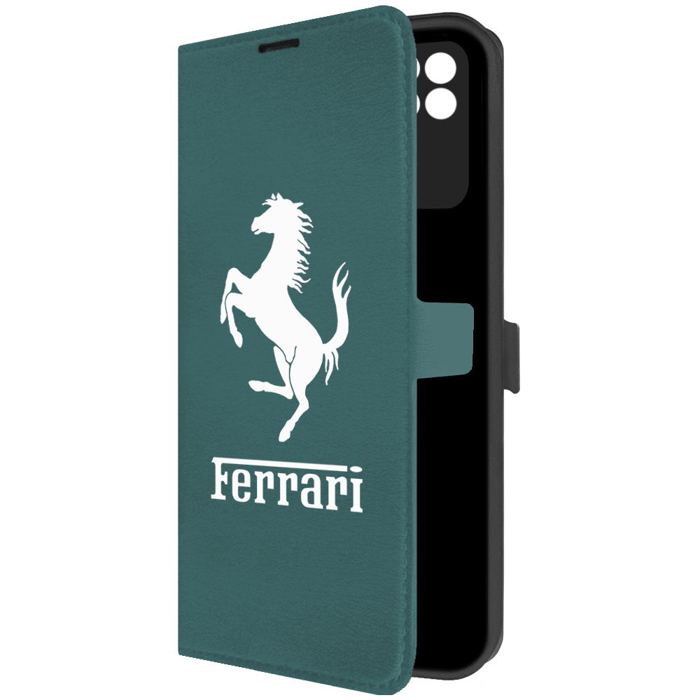 

Чехол-книжка Krutoff Eco Book для Poco C40 Ferrari зелёный опал, Зеленый