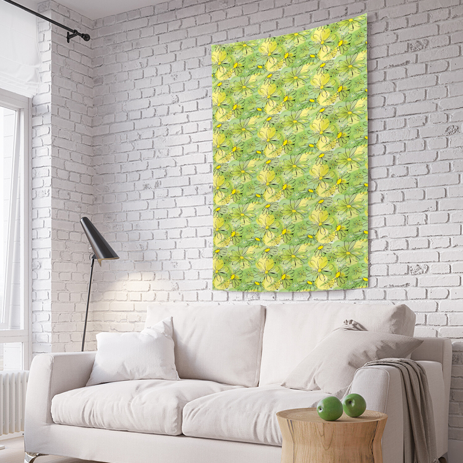 

Вертикальное фотопанно на стену JoyArty Контурные ромашки 150x200 см, Контурные ромашки