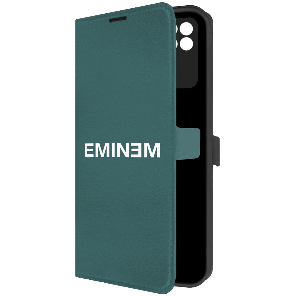 

Чехол-книжка Krutoff Eco Book для Poco C40 Eminem зелёный опал, Зеленый