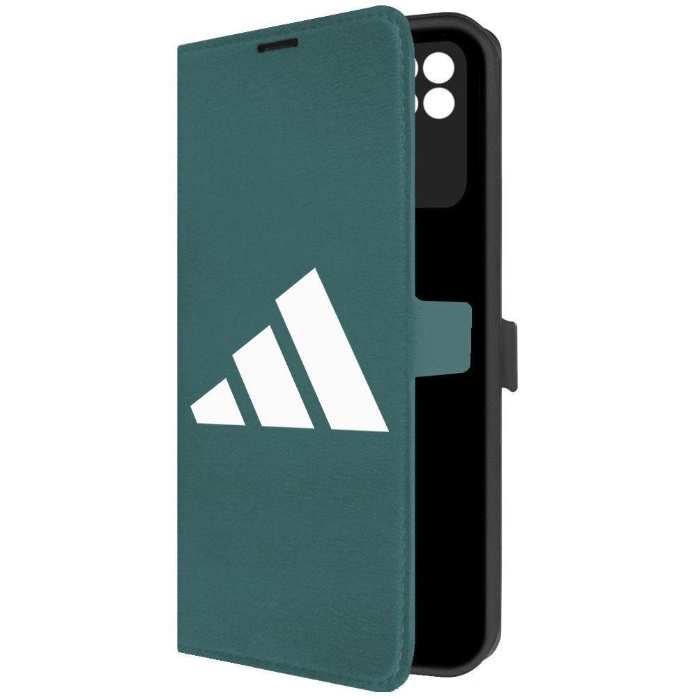 

Чехол-книжка Krutoff Eco Book для Poco C40 Adidas зелёный опал, Зеленый