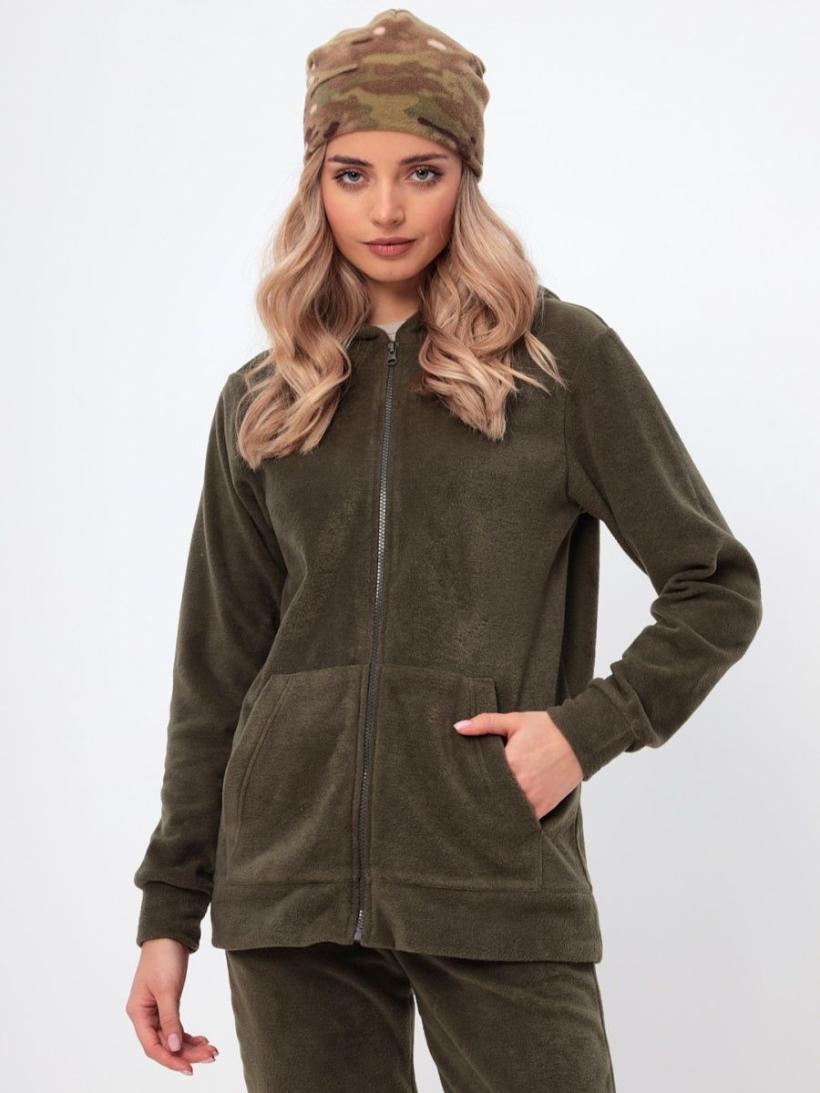 

Толстовка женская MOM №1 MOM-0124F хаки 3XL, Зеленый, MOM-0124F
