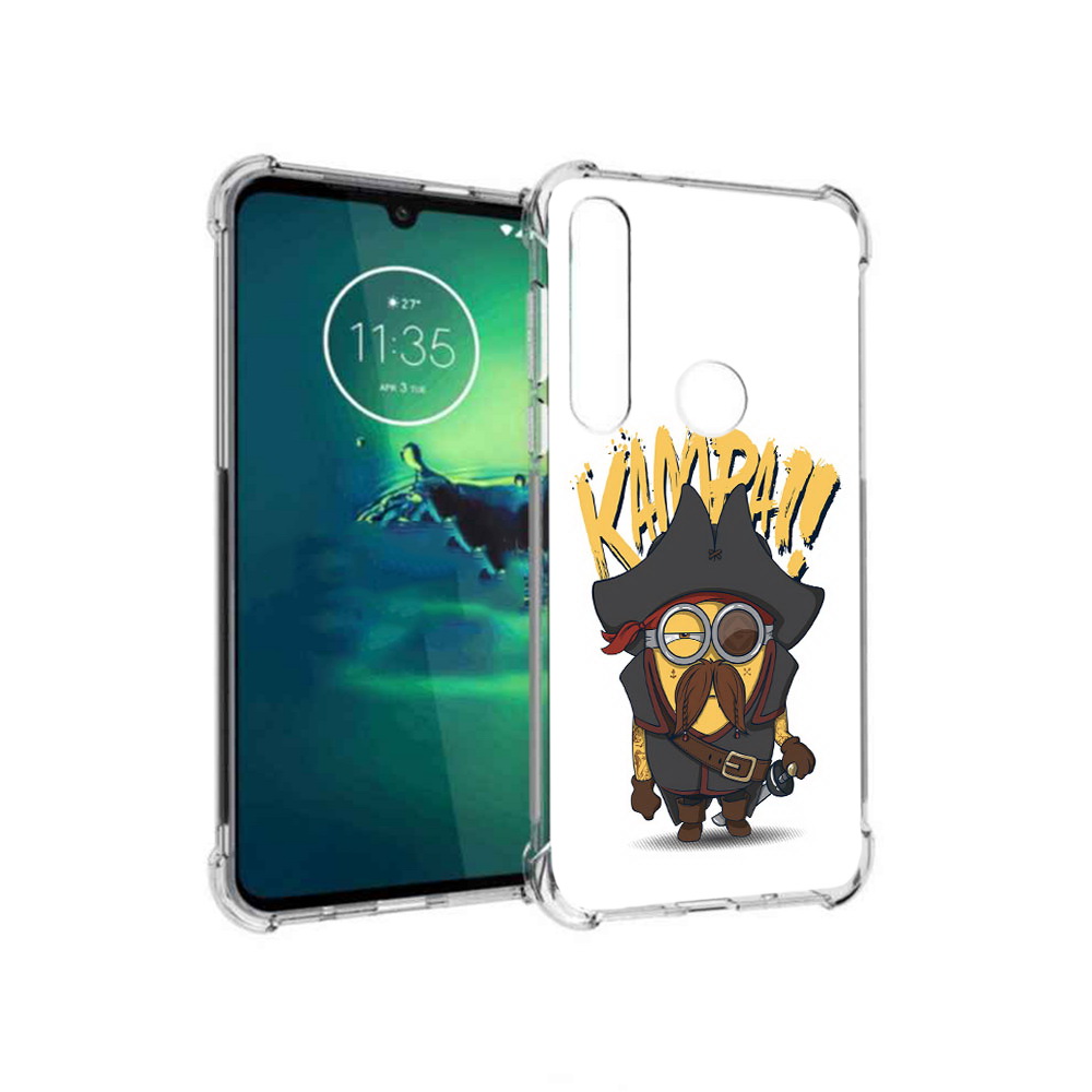 

Чехол MyPads Tocco для Motorola Moto G8 Plus миньон пират (PT227062.344.476), Прозрачный, Tocco