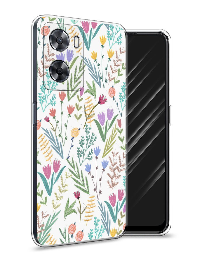 

Чехол Awog на Oppo A57 4G/A77 4G/A77s 4G/A57s "Полевые цветы рисунок", Разноцветный, 2510350-8