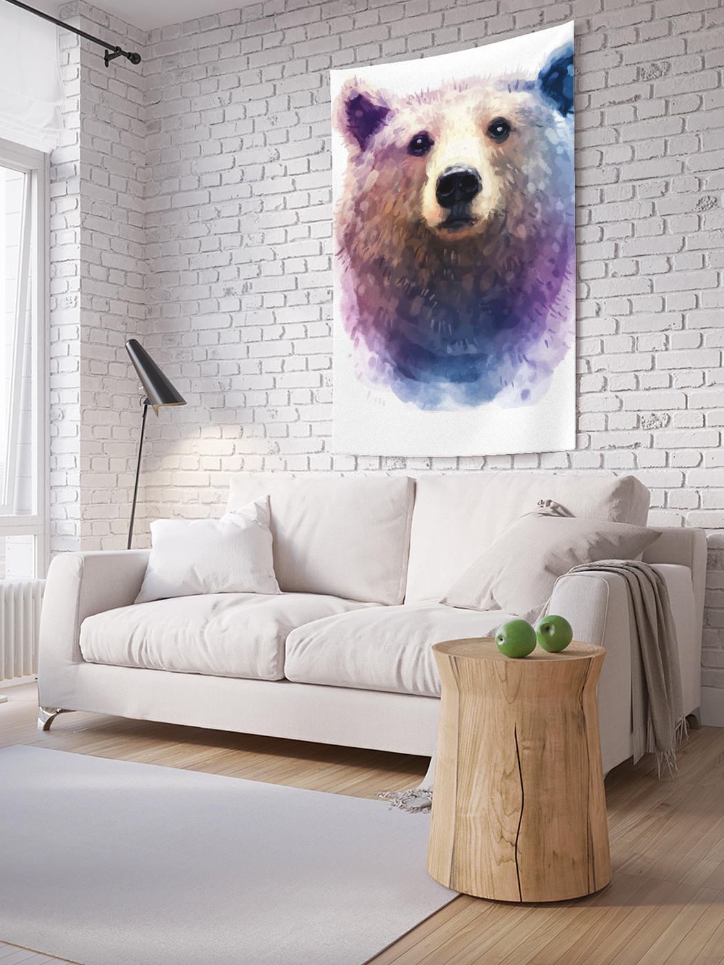 

Вертикальное фотопанно на стену JoyArty Одинокий медведь 150x200 см, Одинокий медведь