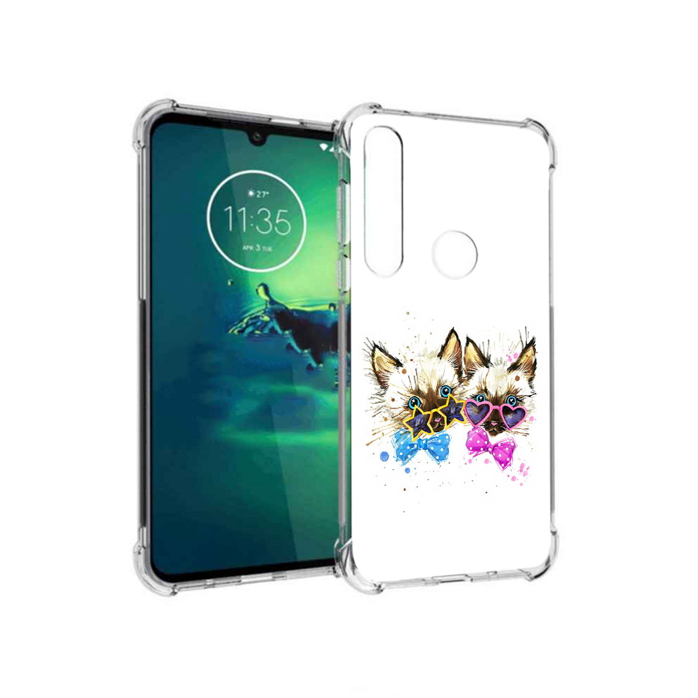 

Чехол MyPads Tocco для Motorola Moto G8 Plus милые котята (PT227062.344.474), Прозрачный, Tocco