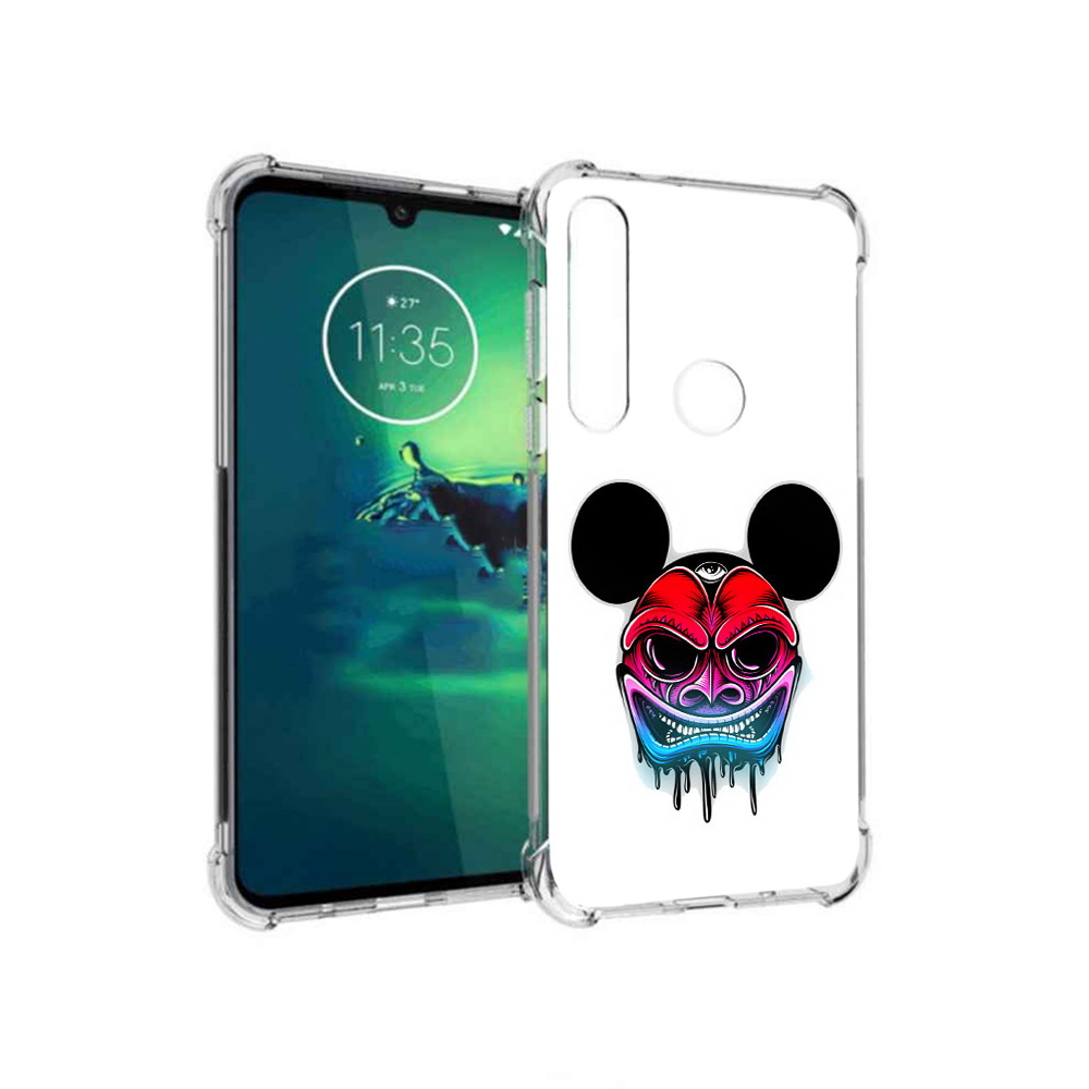 

Чехол MyPads Tocco для Motorola Moto G8 Plus микки в маске (PT227062.344.473), Прозрачный, Tocco