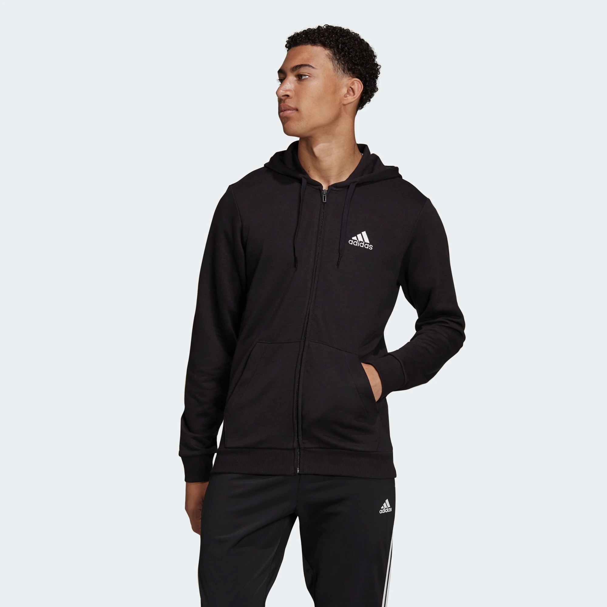 фото Толстовка мужская adidas ft fz hooded черная 3xl