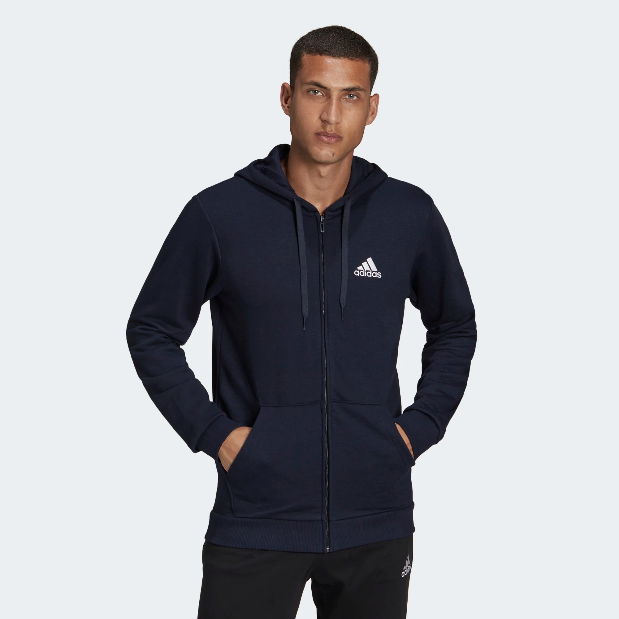 фото Толстовка мужская adidas ft fz hooded синяя 3xl