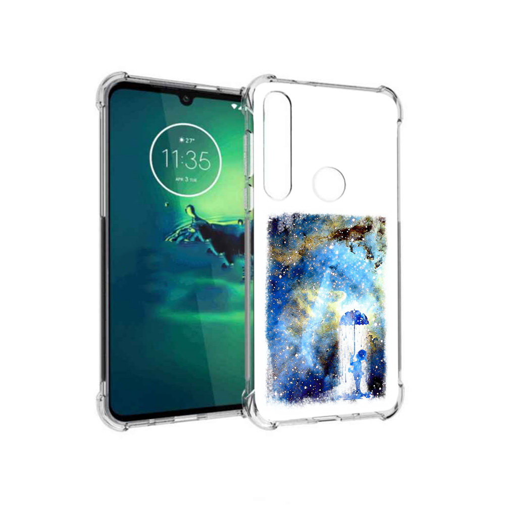 

Чехол MyPads Tocco для Motorola Moto G8 Plus мальчик в небе (PT227062.344.455), Прозрачный, Tocco