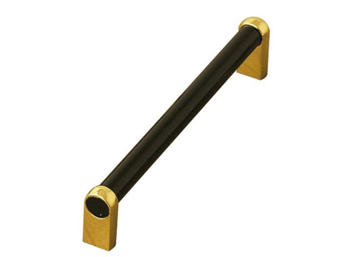 Ручка мебельная, черная, скоба, позолото, никель, 110х30х38мм, AMIG, 76-96 ручка скоба amig