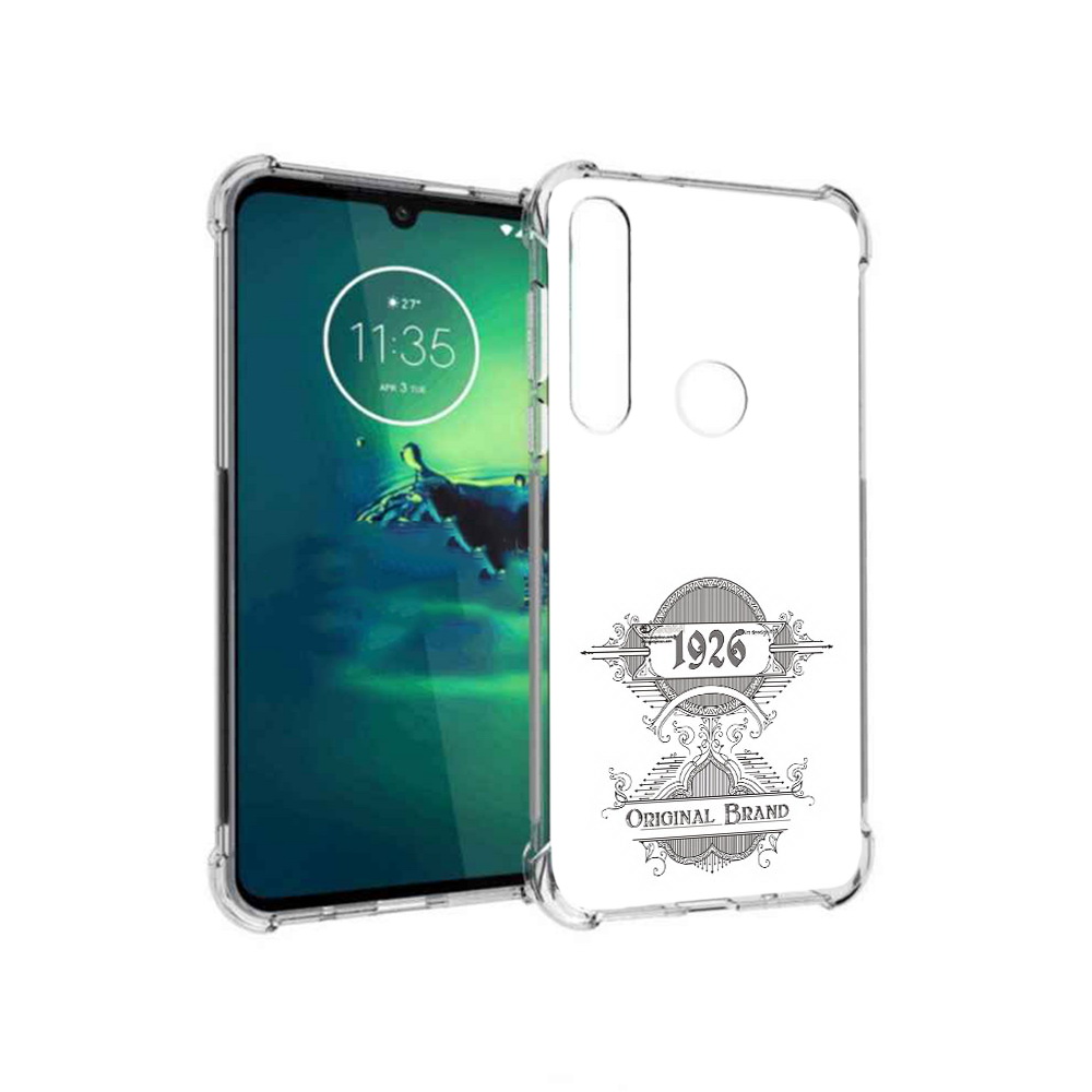 

Чехол MyPads Tocco для Motorola Moto G8 Plus логотип черно белый (PT227062.344.446), Прозрачный, Tocco