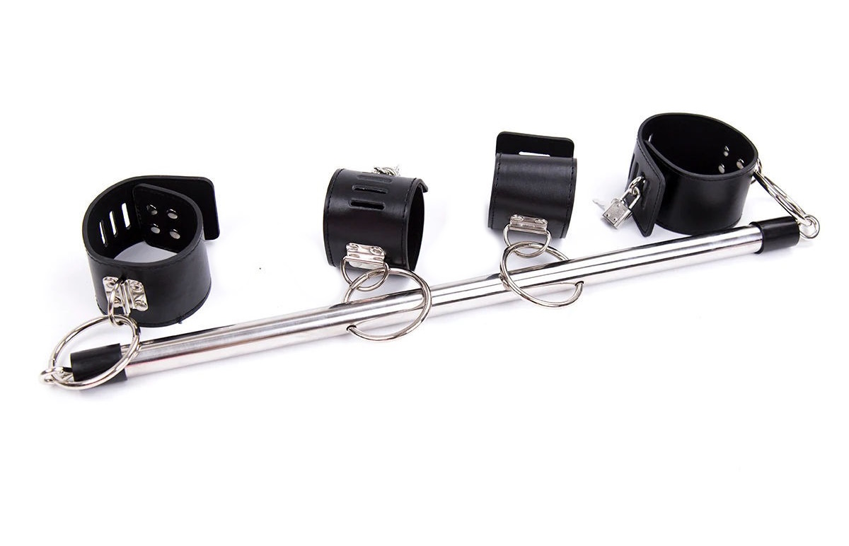 Бондажная распорка KISSEXPO для рук и ног черная