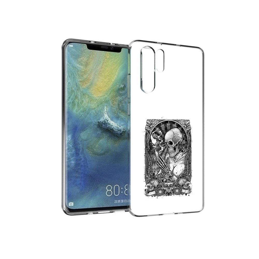 

Чехол MyPads Tocco для Huawei P30 Pro девушка скелет, Прозрачный, Tocco