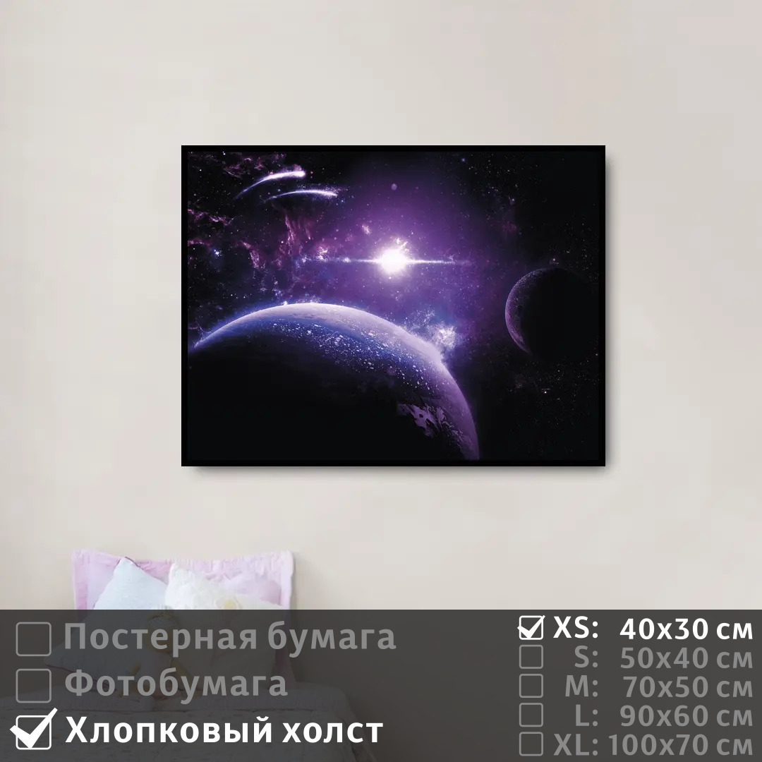 

Постер на холсте ПолиЦентр Фантастические планеты 40х30 см, ФантастическиеПланеты