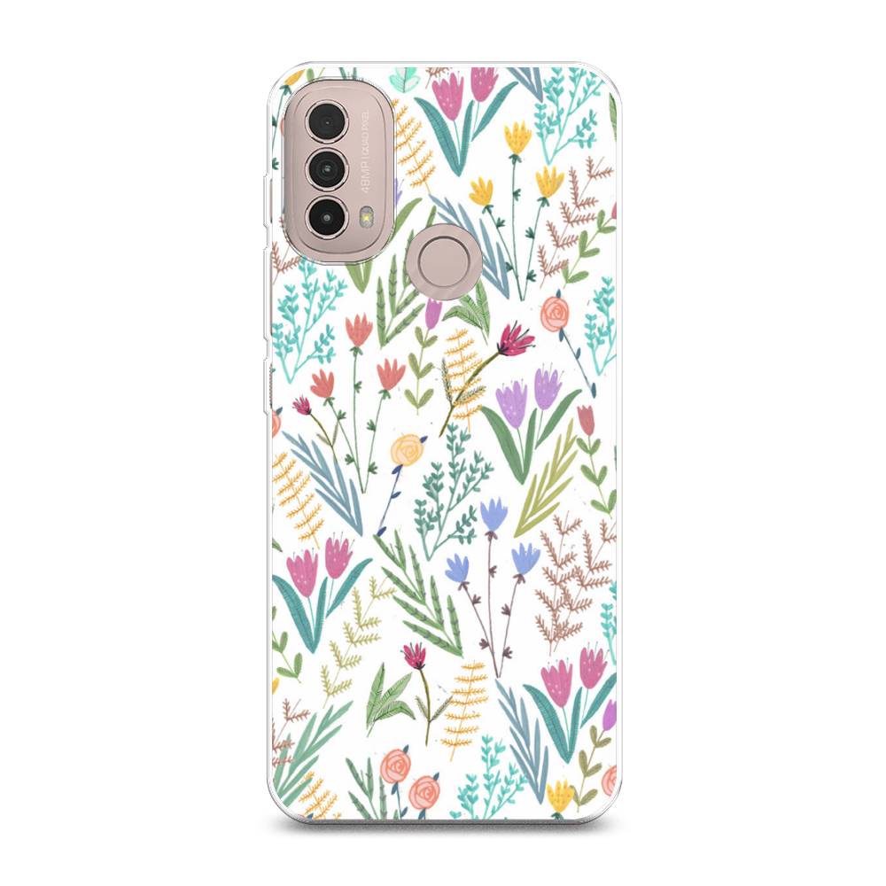 

Чехол Awog на Lenovo K14 Plus/Motorola Moto E20/E30/E40 "Полевые цветы рисунок", Разноцветный, 243650-8