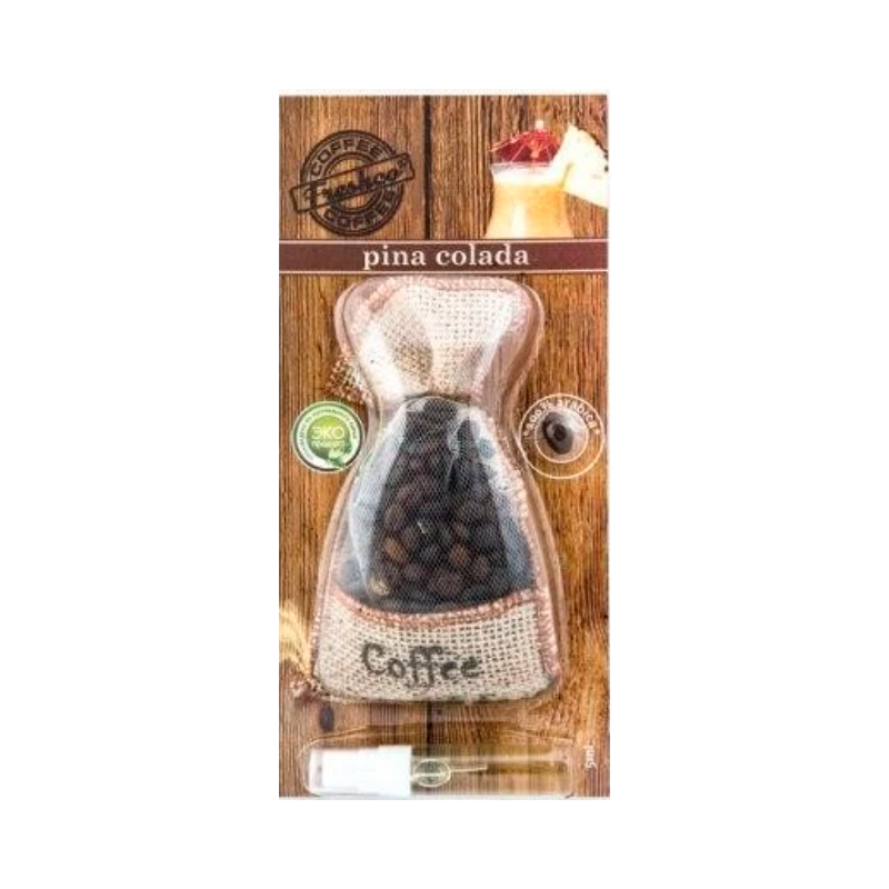 фото Ароматизатор подвесной (pina colada/пина колада) freshco coffee (мешочек) cf-07 azard