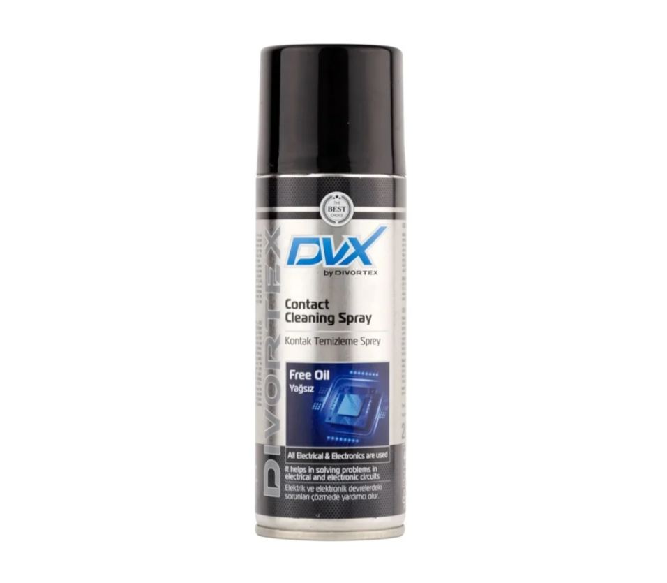 Спрей-очиститель электроконтактов DVX Contact Cleaning Spray Free Oil, 200 мл