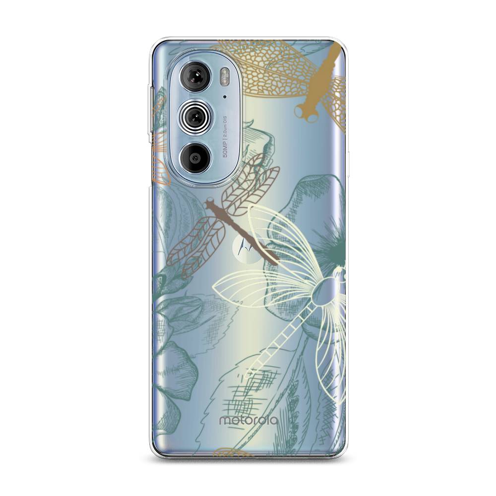 

Чехол Awog на Motorola Edge 30 Pro "Тени стрекоз", Разноцветный, 243350-8