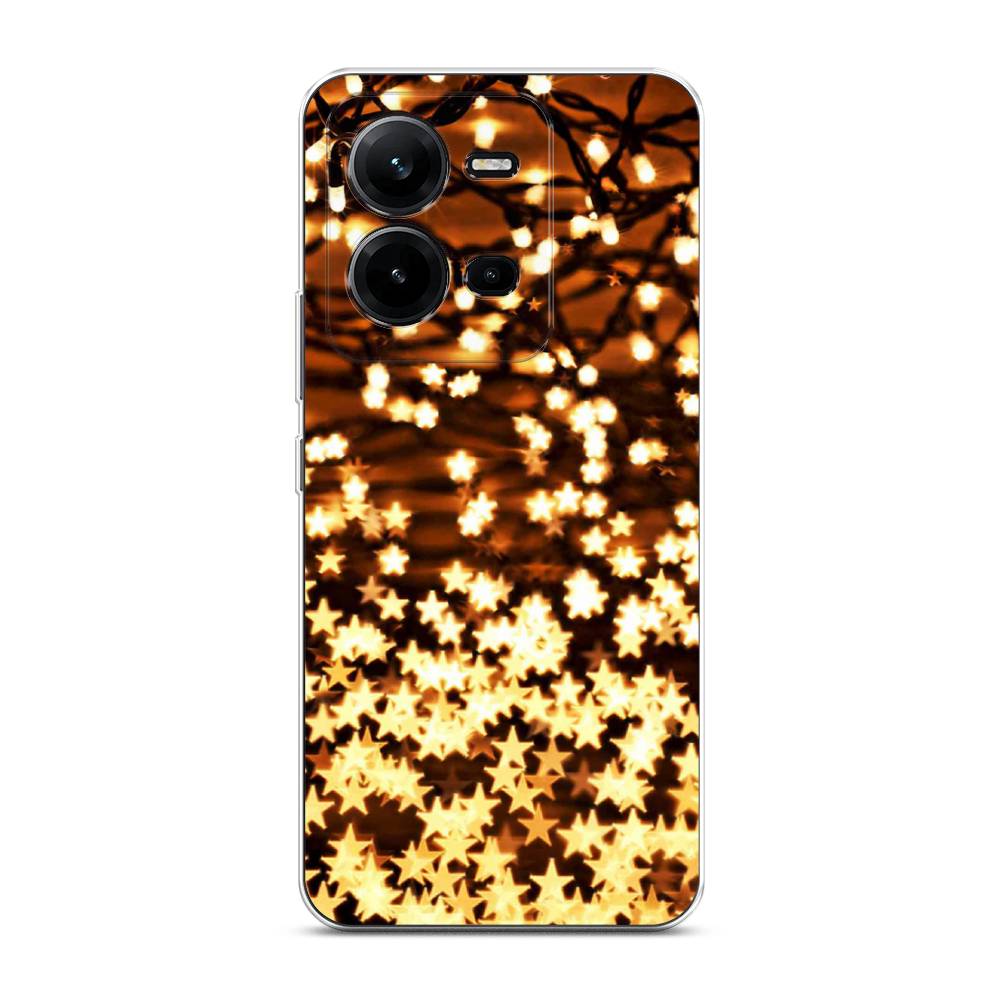 

Чехол на Vivo V25 "Новогодняя гирлянда", Золотистый, 267650-5