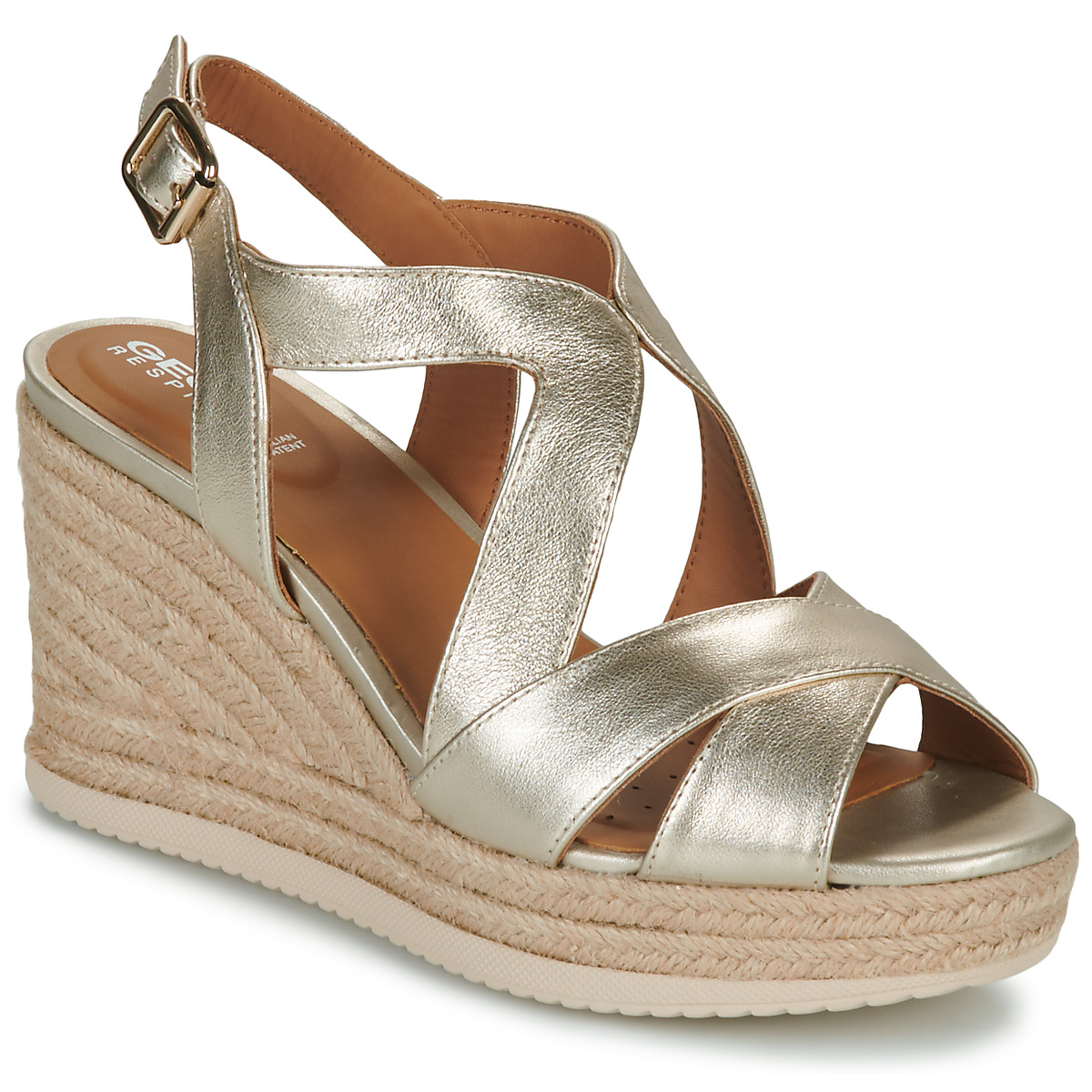 

Босоножки женские GEOX 24192200 золотистые 38 EU, Золотистый, 24192200