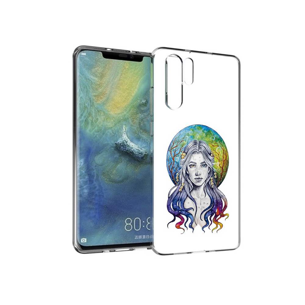 

Чехол MyPads Tocco для Huawei P30 Pro девушка с красивыми волосами, Прозрачный, Tocco